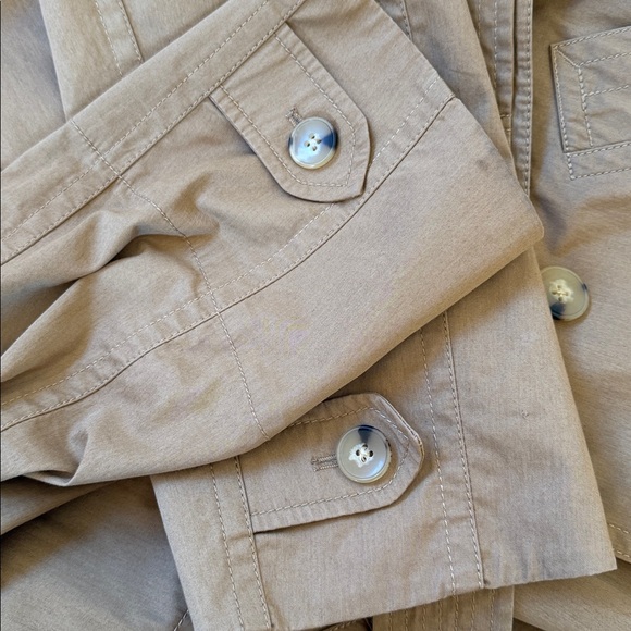 Vince Dark Khaki Cotton Belted Trench Coat, size small - Picture 8 of 16